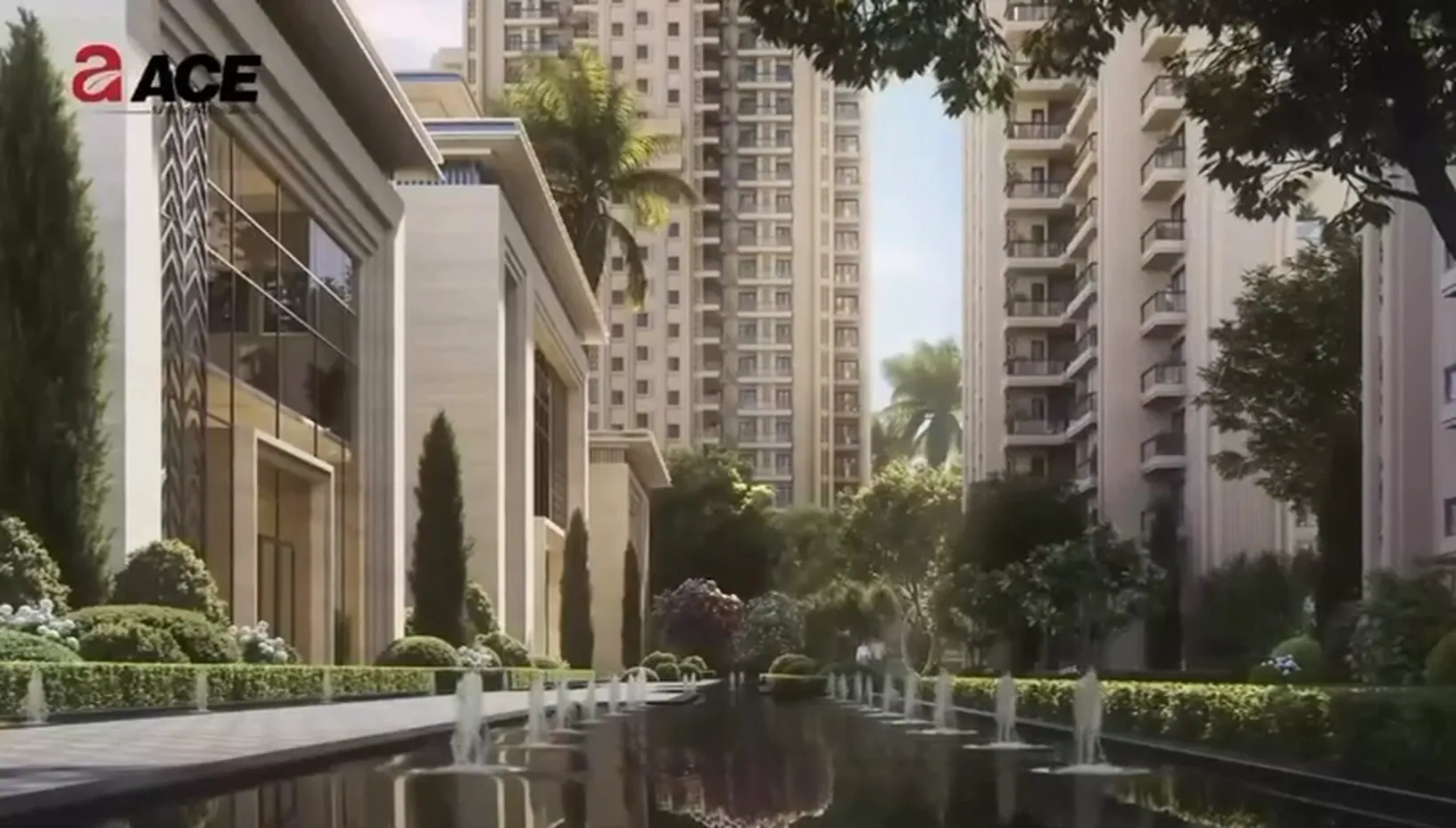 The arrival arch and forecourt, an ACE Group render for ACE Arte
